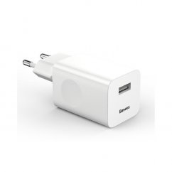 BASEUS CCALL-BX02 Quick Charge 3.0 cestovní USB nabíječka 24W, bílá