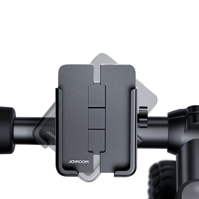JOYROOM JR-ZS252 Plně kovový mechanický držák telefonu na kolo/motorku, černý