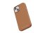 NJORD Genuine Leather Odolný kryt z pravé kůže pro iPhone 14, světle hnědý