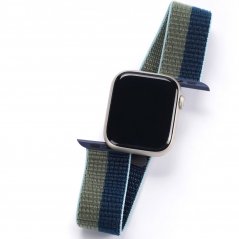 DUX DUCIS Sport Loop Textilní řemínek pro Apple Watch 42/44/45/49mm, khaki-tmavě modrý