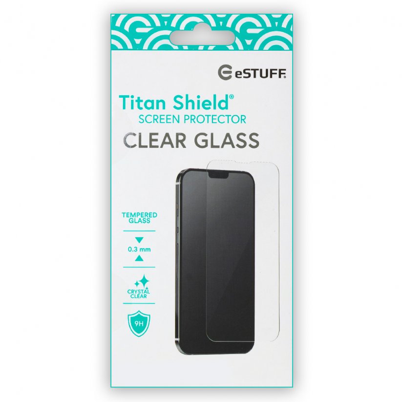 ESTUFF TitanShield 3D for iPhone 6 + / 6S + White - Glass Screen Protector