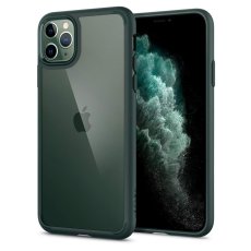 SPIGEN Ultra Hybrid Odolný kryt pro iPhone 11 Pro, zelená/čirá