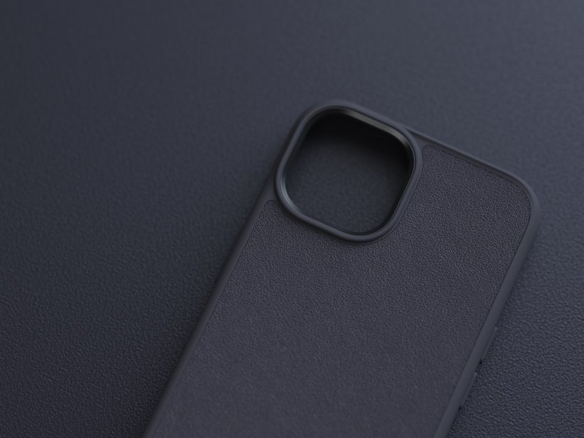 NJORD Genuine Leather Odolný kryt z pravé kůže pro iPhone 14/15, černý