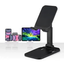 Wozinsky stojak na telefon na biurko stojak na tablet składany czarny (WFDPS-B1)