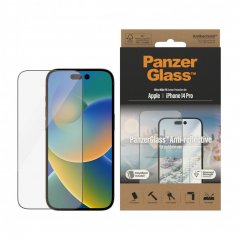 PANZERGLASS Ochranné sklo 2.5D FULL-COVER 0.4mm pro iPhone 14 Pro, AntiBacterial, Anti-reflexní, montážní rámeček