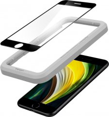 SPIGEN AlignMaster Ochranné sklo 3D FULL-COVER 0.3mm pro iPhone 7/8/SE20/SE22, montážní rámeček