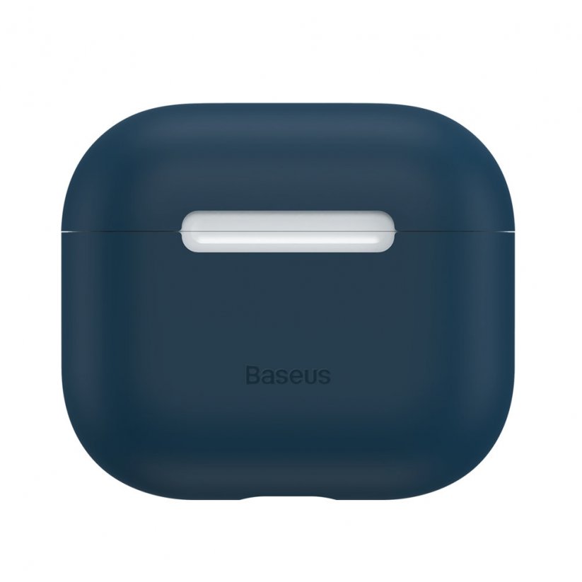 BASEUS WIAPPOD-CBZ03 Ultra tenký silikonový kryt pro Apple AirPods 3 (2021), tmavě modrý