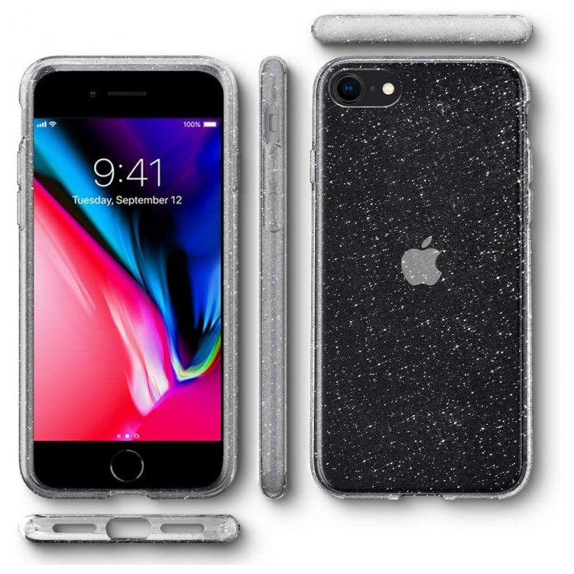 SPIGEN Liquid Crystal Glitter Odolný kryt se třpytkami pro iPhone 7/8/SE20/SE22, čirý