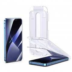JOYROOM JR-DH10 Ochranné sklo s odstraňovačem prachu 2.5D FULL-COVER 0.33mm pro iPhone 14 Pro, montážní rámeček