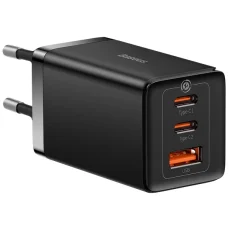 GaN 2xUSB C 1xUSB 65W Baseus GaN5 Pro rychlá nabíječka + USB C - USB C 100W kabel - černý