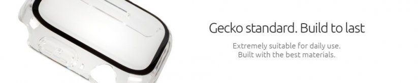 GECKO V10A10C0 Full Body Case 360° kryt pro Apple Watch 7/8 (41mm), čirý