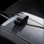 BASEUS CALHZ-01 Dvouportový USB Hub s Lightning kabelem 1,5m pro zadní sedadla automobilu, černý