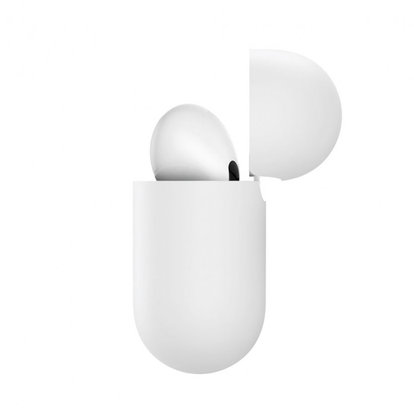 BASEUS WIAPPOD-CBZ02 Ultra tenký silikonový kryt pro Apple AirPods 3 (2021), bílý