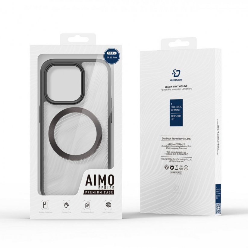 DUX DUCIS Aimo Mag Odolný MagSafe kryt pro iPhone 15 Pro Max, černý