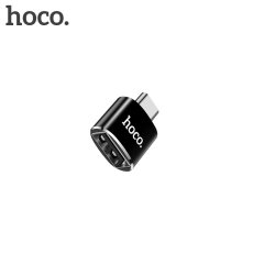 HOCO UA5 Redukce OTG USB-C na USB-A, hliníková, černá