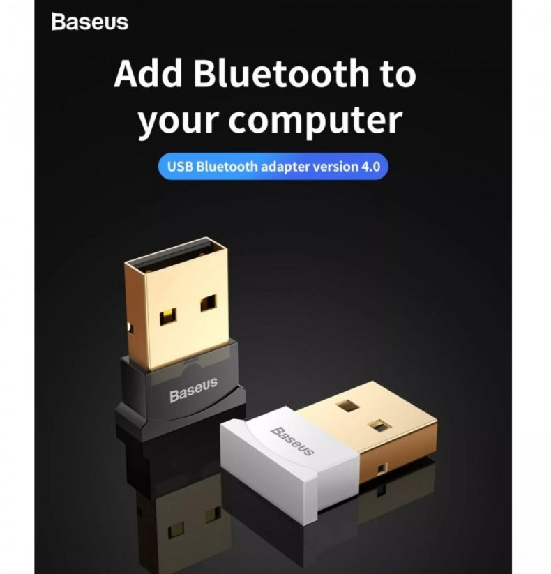 BASEUS CCALL-BT01 Mini Bluetooth adaptér do USB portu počítače, černý