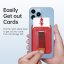 DUX DUCIS Kožená MagSafe mini peněženka s RFID blokací, červená