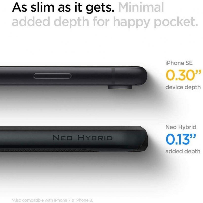 SPIGEN Neo Hybrid Ultra odolný kryt pro iPhone 7/8/SE20/SE22 Metal Slate (kovově modrý)