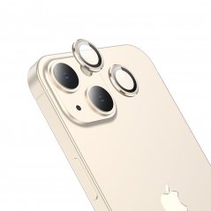 HOCO V12 Ochranné sklo zadní kamery 2.5D STANDARD 0.15mm iPhone 13/13 Mini, zlatý lem