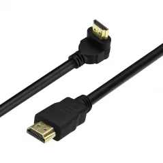 MICROCONNECT Úhlový HDMI/HDMI 1.4 Kabel s podporou 4K/30Hz, 1,5m, černý