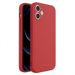 WOZINSKY Color Case Silikonový odolný a pružný kryt pro iPhone 12 Mini, červený