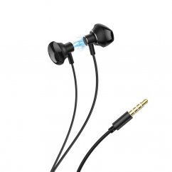 HOCO M75 Magnetická sluchátka s mikrofonem, kabel 1,2m, Jack 3,5mm konektor, černá
