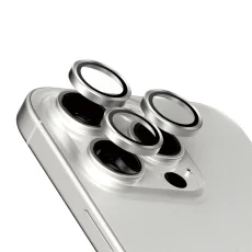 PANZERGLASS Ochranné kroužky zadní kamery HoOps pro iPhone 15 Pro/15 Pro Max, bílý titan