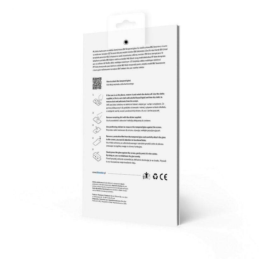 BLUE STAR Ochranné sklo 3D FULL-COVER 0.3mm pro iPhone 6 Plus/6S Plus, BÍLÝ rámeček