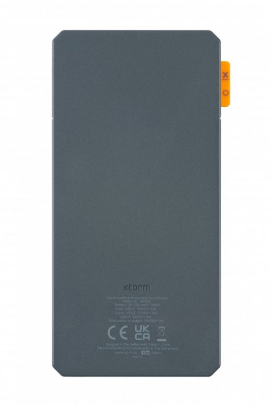 XTORM XE1201 Essential Powerbanka 20.000mAh s výkonem 15W USB+USB-C, šedá