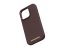 NJORD Genuine Leather Odolný kryt z pravé kůže pro iPhone 14 Pro, tmavě hnědý
