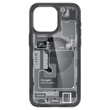 Spigen Ultra Hybrid Mag pouzdro s MagSafe pro iPhone 15 Pro Max - tmavě šedé (Zero One design)