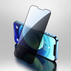 JOYROOM JR-PF901 Ochranné sklo 2.5D FULL-COVER 0.33mm pro iPhone 13 Mini, černý rámeček, Privacy
