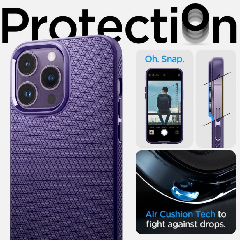 SPIGEN Liquid Air odolný kryt pro iPhone 14 Pro Max, tmavě fialový