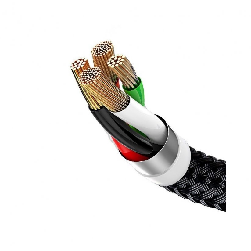 BASEUS CAMLT-BSY01 Odolný Fast Charge 3,5A nabíjecí a datový kabel 3v1, 1,2m, barevný