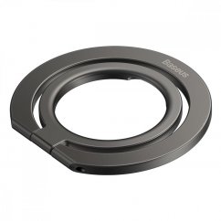 BASEUS SUCH000013 Halo Magnetický (MagSafe) kroužek s prstýnkem, šedý