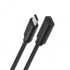 MICROCONNECT Prodlužovací kabel (samec-samice) USB-C 3.1, PD až 60W, 1m, černý