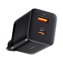 BASEUS CCSUPP-E01 Super Si nabíječka USB-C PD a USB s výkonem 30W, černá