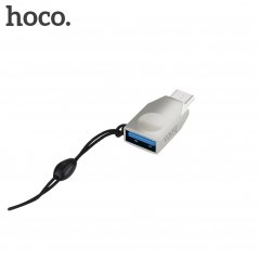 HOCO UA9 Redukce OTG USB-C na USB-A s nabíjením až 12W, béžová