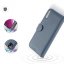 DUX DUCIS Hivo Series Kožený flipový kryt s RFID blokací pro iPhone 11 Pro, modrý