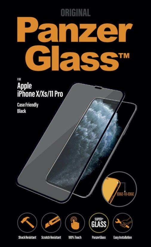 PANZERGLASS Ochranné sklo 3D FULL-COVER 0.4mm pro iPhone X/XS/11 Pro