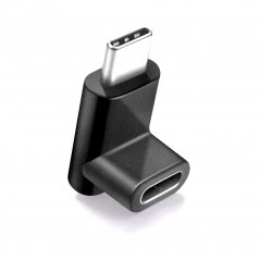 MICROCONNECT Úhlový adaptér USB-C 3.2 male-female (samec-samice),  PD až 100W, černý