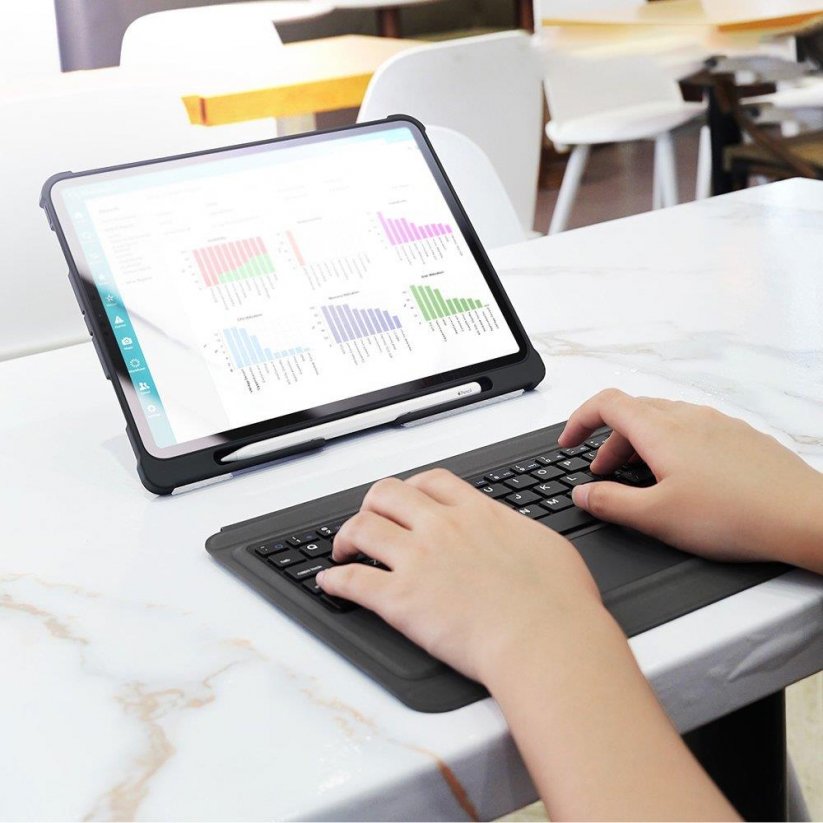 DUX DUCIS Obal s bezdrátovou klávesnicí a touchpadem pro iPad Air 10,9"/iPad Pro 11", QWERTY, černá