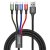 BASEUS CA1T4-B01 Opletený nabíjecí a datový kabel 4v1 (2x USB-C/Lightning/microUSB), 1,2 m, černý