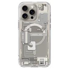 Spigen Ultra Hybrid Mag pouzdro s MagSafe pro iPhone 15 Pro - přírodní titan (Zero One design)