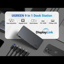 Multifunkční dokovací stanice Ugreen CM615 USB-C - šedý