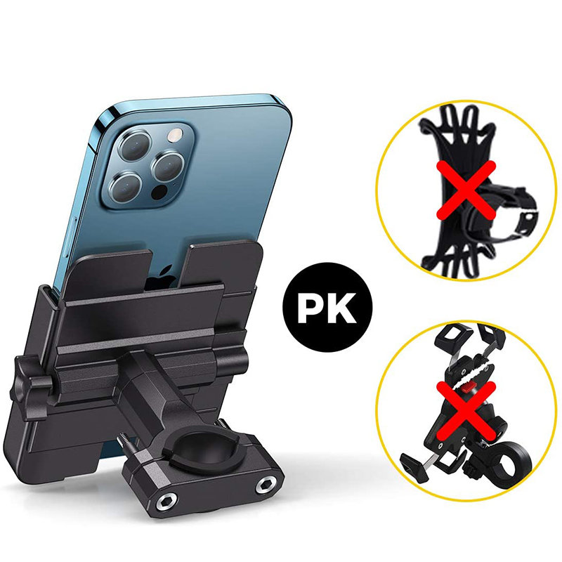 WOZINSKY WBHBK3 Plně kovový držák na kolo pro telefony 4,7-6,8", černý