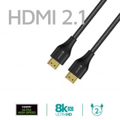 ESTUFF ES606014 HDMI/HDMI 2.1 Kabel s podporou 8K/60Hz, 2m, černý