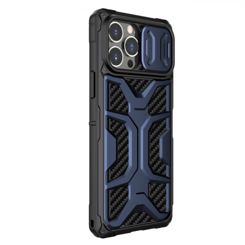 NILLKIN Adventurer Case Ultra odolný kryt s krytkou kamery pro iPhone 13 Pro, černo-modrý