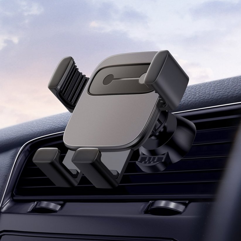 BASEUS SUYL-FK01 Cube Gravity držák telefonu do mřížky automobilu, se smajlíky, černý