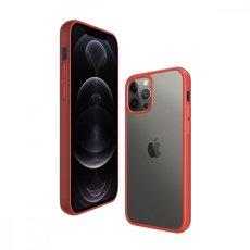 PANZERGLASS ClearCaseColor AntiBacterial kryt pro iPhone 12 Pro Max, červená/čirá (Mandarin Red)